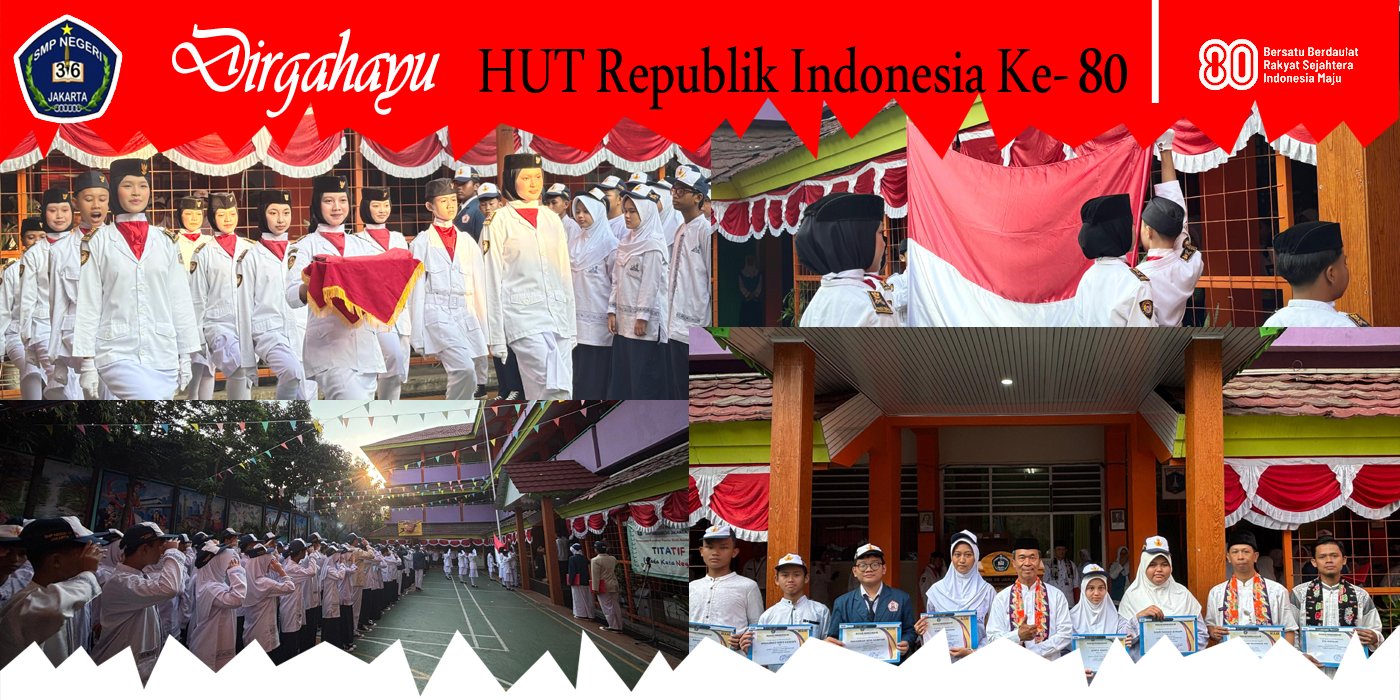 Upacara Bendera Peringatan HUT RI Ke-80 Tahun 2025 di SMPN 36 Jakarta